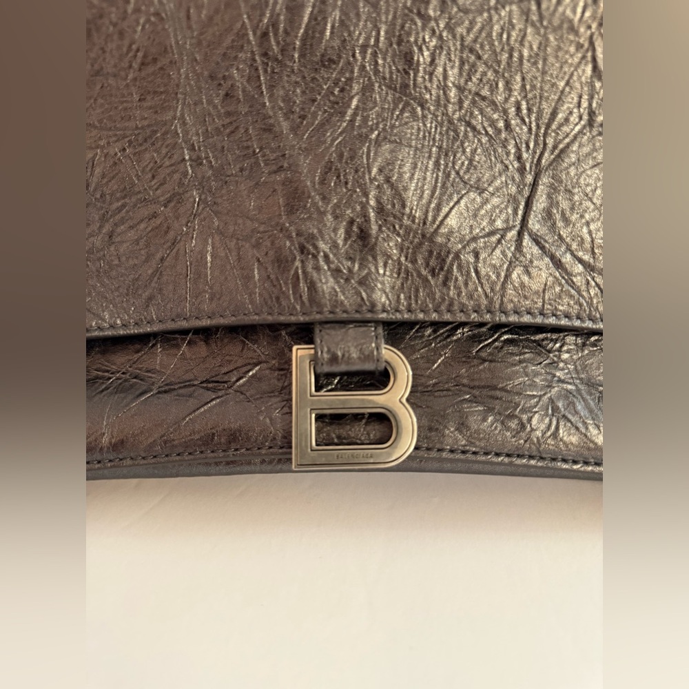 Balenciaga Dark Gray Shoulder Bag WOMEN'S CRUSH CHAIN BAG MEDIUM - Picture 9 of 16